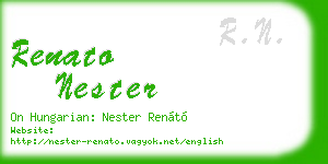 renato nester business card