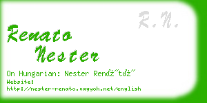 renato nester business card